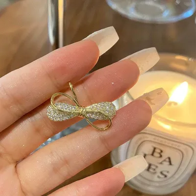 Rhinestone Bow Tie Brooch/ Hijab Pin