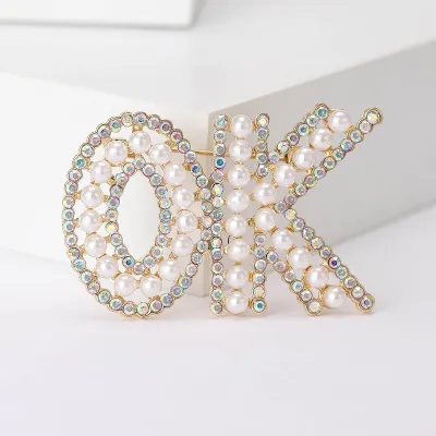 Pearl Stone OK Brooch/ Hijab Pin