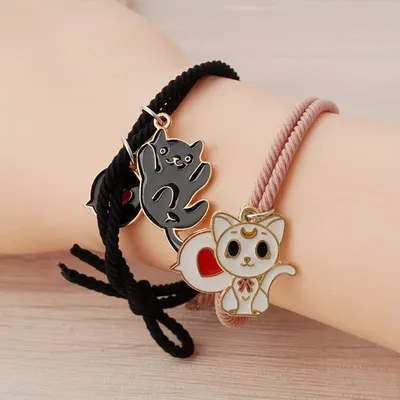 1 Pair Cat Magnetic Couple Bracelet