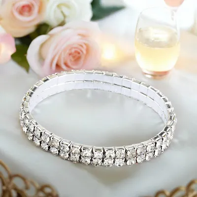  Crystal Rhinestone Stretch Bracelet