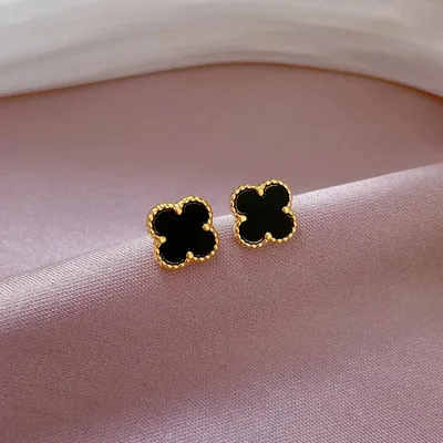 Stainless Steel Clover Stud Earring 