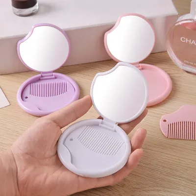 Cute Mini Makeup Mirror With Comb