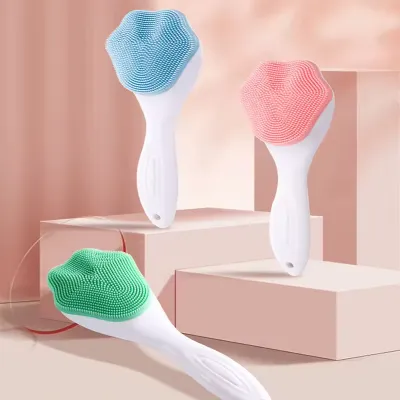 Soft Silicone Manual Facial Wash Massage Brush
