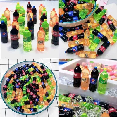 Miniature Simulated Beverage Bottles (10 pc)