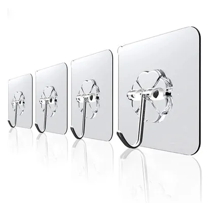 Transparent Wall Hooks Hanger 10 pcs
