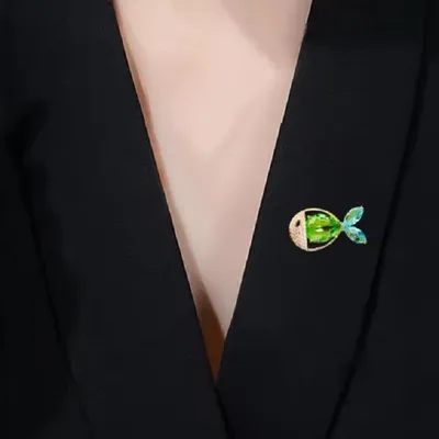 Small Fish Shape Brooch hijab Pin