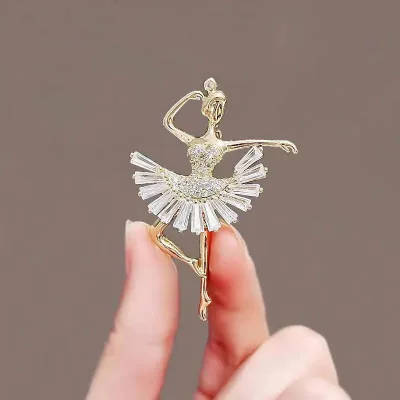 Ballet Girl Brooch Hijab pin 