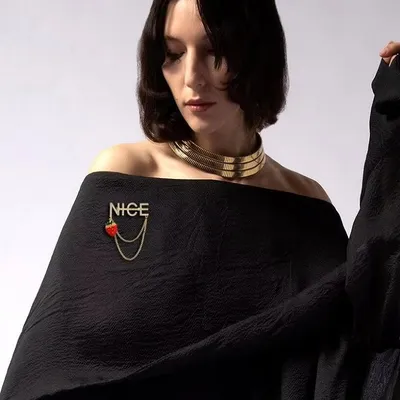 Elegant Strawberry Shape Hijab Pin