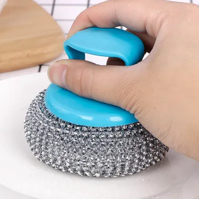 Kitchen Cleaning Brush Household Stainless Steel Handle Dish Washer