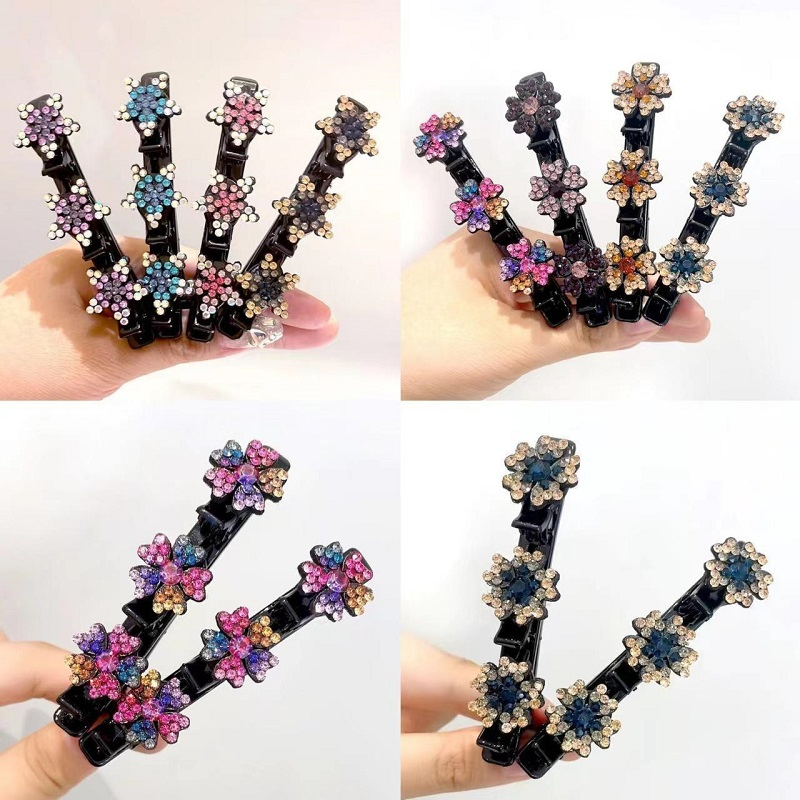 Sparkling Crystal Stone Hair Clips (2 pc)