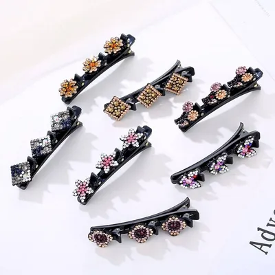 Sparkling Crystal Stone Hair Clips (2 pc)