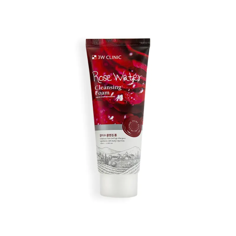 3w Clinic Rose Water Cleansing Foam 100ml