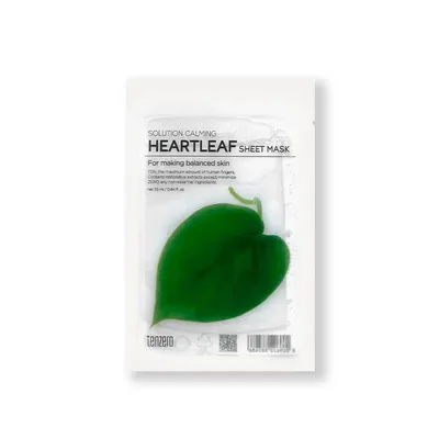 Tenzero Solution Calming Heartleaf Sheet Mask 25ml