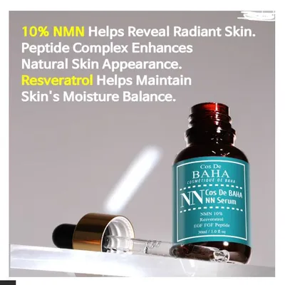Cos de Baha NMN 10% Resveratrol EGF FGF & Peptide (NN) Serum