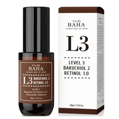 Cos De Baha Retinol 1%, Bakuchiol 2% (L3) Serum 30ml