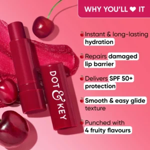 Dot and Key Barrier Repair Hydrating Tinted Lip Balm SPF 50 PA+++ Cherry Crimson 4.5g