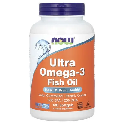 NOW Foods Ultra Omega 3 Fish Oil 180 Softgels
