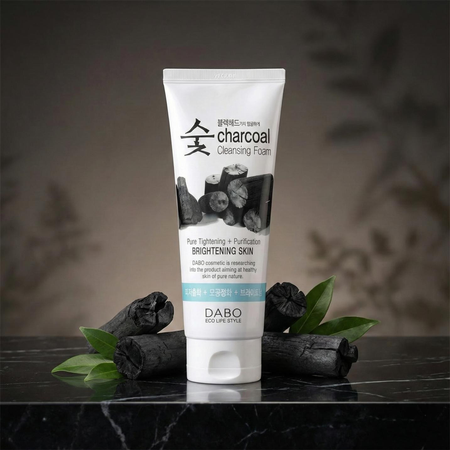 Dabo Charcoal Cleansing Foam Pore Tightening + Purification Brightening Skin 150ml