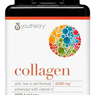 youtheory Collagen 6000 mg skin, hair & nail formula with vitamin C 290 tablets
