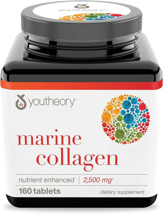 Youtheory Marine Collagen 2500mg - 160 Tablets