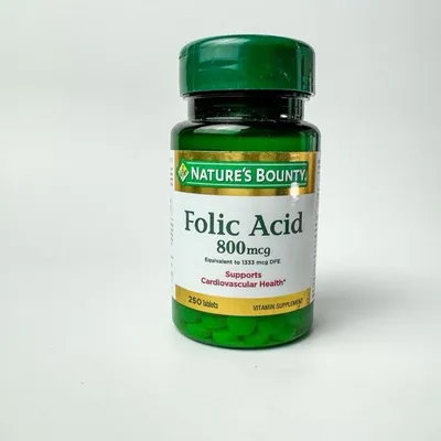 Nature’s Bounty Folic Acid (800 mcg) – 250 tablets