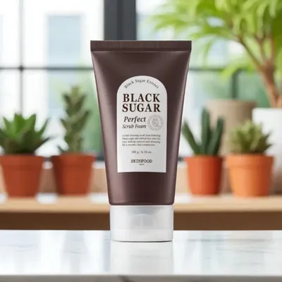 SKINFOOD Black Sugar Perfect Scrub Foam (180ml)
