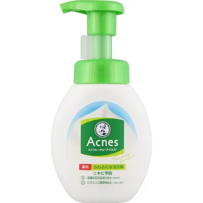 ROHTO Mentholatum ACNES Medicated Foaming Face Wash Acne Care 160ml (Japan)