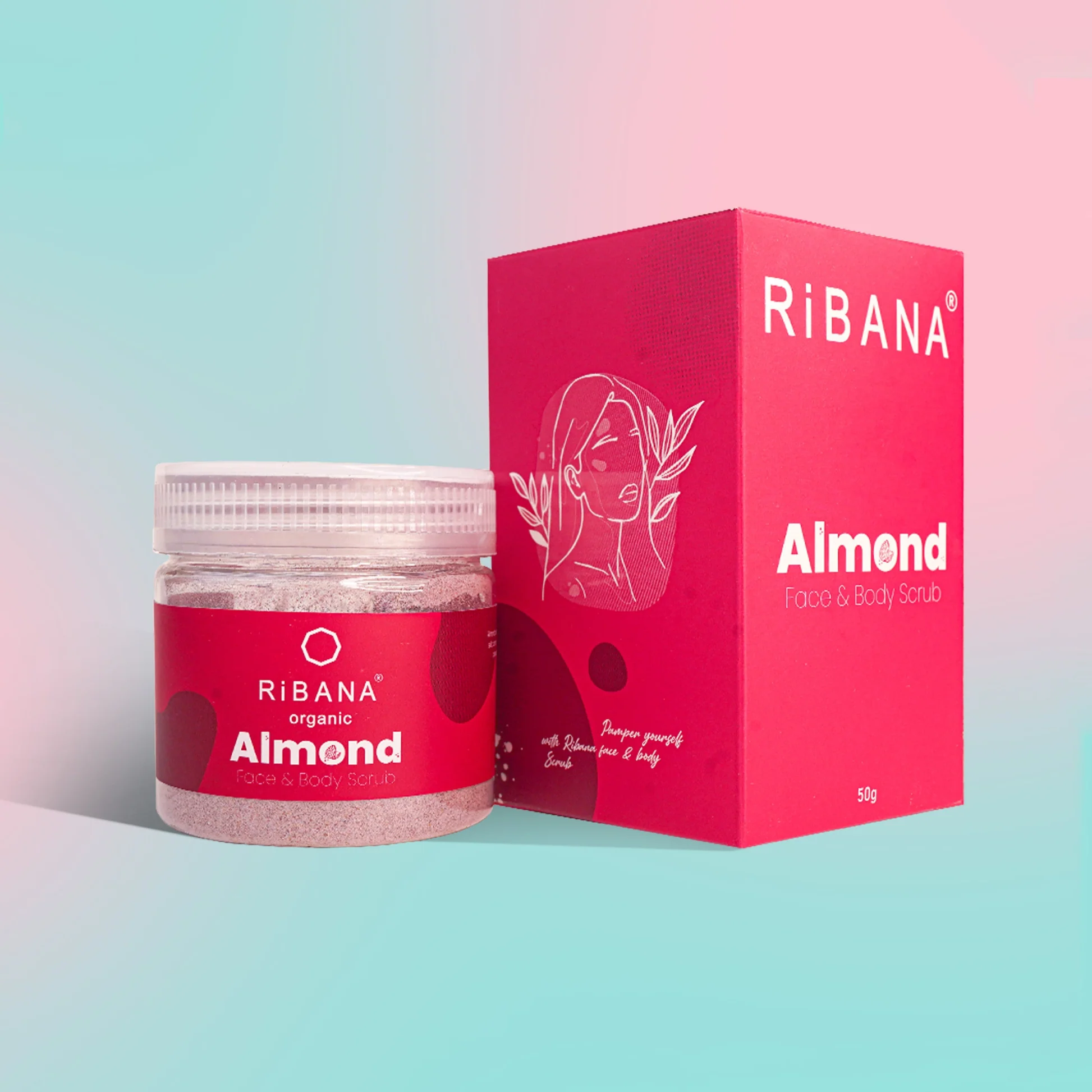 Ribana Almond Face & Body Scrub-50g