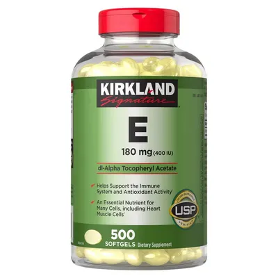 Kirkland Signature Vitamin E 180mg(400IU) 500 Softgels