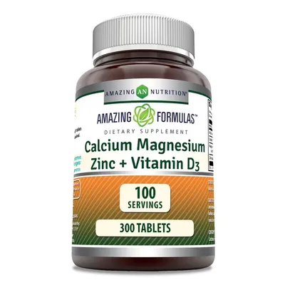 Amazing Formulas, Calcium Magnesium Zinc + Vitamin D3, 300 Tablets