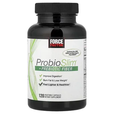 Force Factor ProbioSlim + Prebiotic Fiber Weight Loss Supplement 120 Capsules