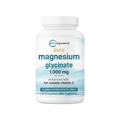 microingredients Pure Magnesium Glycinate 1,000mg, 300 Capsules