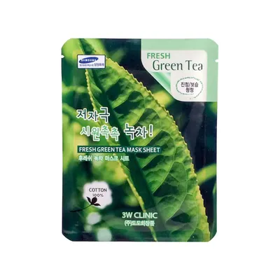 3W Clinic Fresh Green Tea Sheet Mask (23ml)