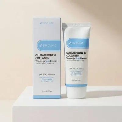 3W Clinic Glutathione & Collagen Tone-Up Sun Cream (70ml)
