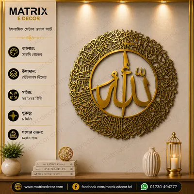 Round Ayatul Kursi Wall Art