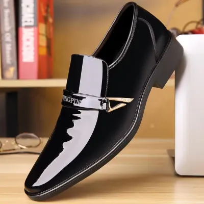 Metal Accent Slip-on Dress Shoes 
