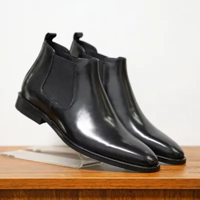 Men's British Vintage Leather Chelsea Boots
