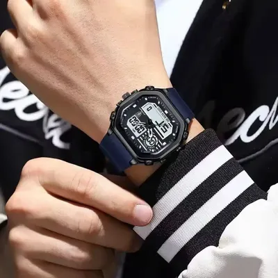  POEDAGAR Waterproof  Silicone Strap Electronic Quartz 