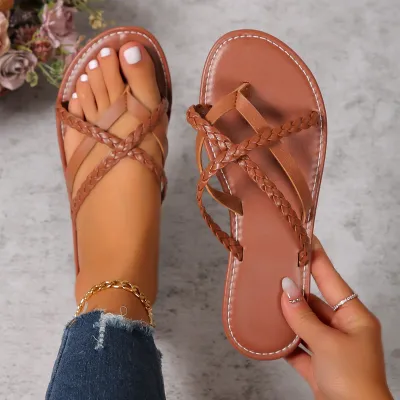 Cheap Women Casual Leather Flat