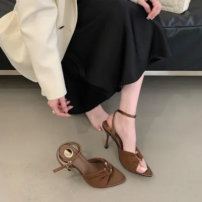 Women's Metal Luxury High Heel Sandals 