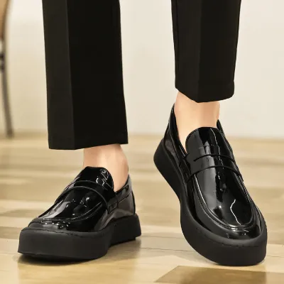 Mens Black Leather Shoes