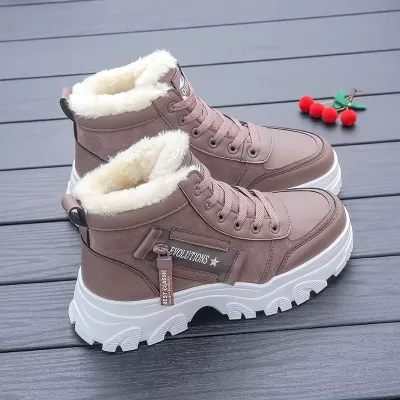  Thickened High-Top Cotton Boots