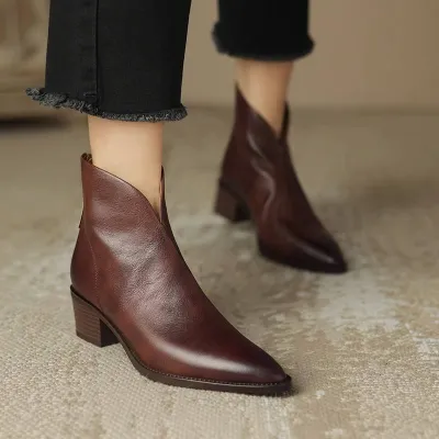 Women's Soft Leather Ankle Boots