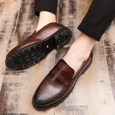 Men's Retro British Casual Dress Shoes