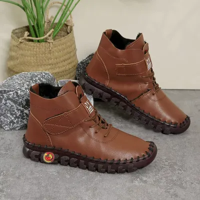 High-top Cotton Flat Casual Shoes