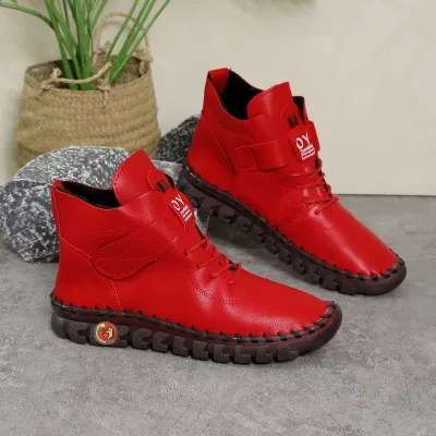 High-top Cotton Flat Casual Shoes