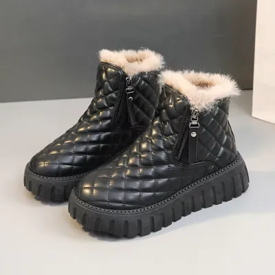 Women's Plush Fashion Snow Boots Shoes 