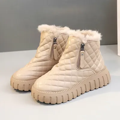 Women's Plush Fashion Snow Boots Shoes 
