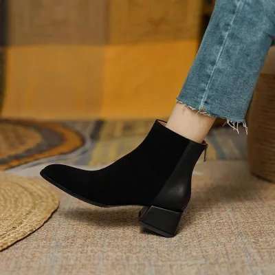 4.5cm High Heel Ankle Boots