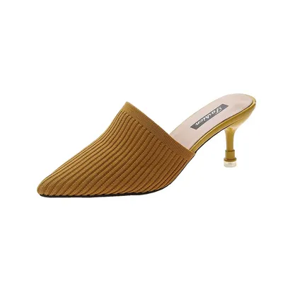 New Women Wear Fashion Woven Half slippers 